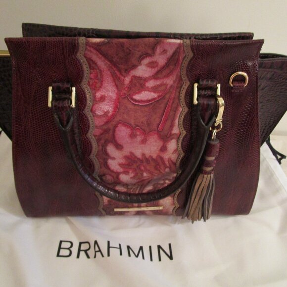 Brahmin Handbags - Brahmin  Priscilla  Red Verona Satchel
